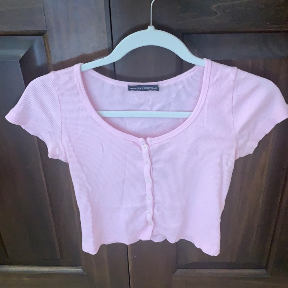 Brandy Melville Zelly top - light pink